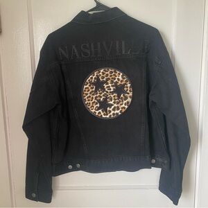Black Cheetah Nashville Denim Jacket